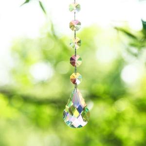 <strong>Octagonal</strong> Bead Crystal Ball Lighting Pendant Sun Catcher <strong>Prism</strong> Ball rainbow Maker Garden Decoration Crystal Craft - Product Image 5