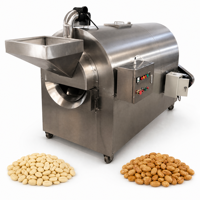 Machine à torréfier les arachides blanchies automatique multifonctionnelle à alimentation électrique, tambour rotatif en acier inoxydable, torréfacteur de noix blanc