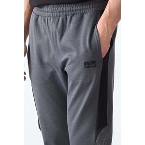 Pantalon de survêtement pour homme gris foncé texturé, coupe standard, brodé - 82126 - Gris foncé - Product Image 3