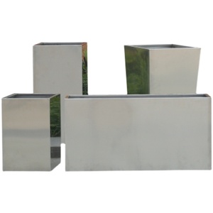 Rectangle carré grande hauteur verticale métal fer acier inoxydable <span class=keywords><strong>fibre</strong></span> <span class=keywords><strong>de</strong></span> <span class=keywords><strong>verre</strong></span> résine frp jardin fleur jardinière pot boîte - Product Image 6