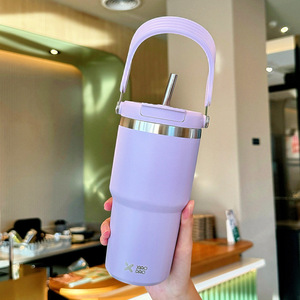 Cafe termo Tumbler rơm <span class=keywords><strong>cup</strong></span> 40 oz chân không cà phê Tumbler thép không gỉ cà phê du lịch Mugs 40 oz Tumbler với xử lý - Product Image 1