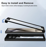 Protection d'écran transparente 360° 2-en-1 en PET et coque arrière en TPU+PC pour Samsung A16 A36 A56 S23 S24 S25 S26 Ultra