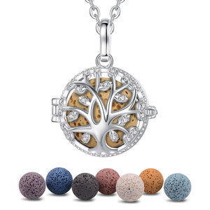 <span class=keywords><strong>Collana</strong></span> con Ciondolo a Campana Diffusore di Oli Essenziali per Aromaterapia Harmony Bola Cage Lava - Product Image 6