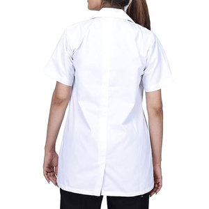 2025 mujeres de media manga de algodón polivinílico bata de laboratorio mejor delantal para enfermeras estudiantes y técnicos de laboratorio - Product Image 3