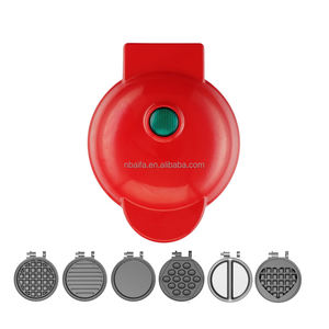 Aifa 4 en 1 Mini-appareil multifonction avec plaques interchangeables : <span class=keywords><strong>Gaufrier</strong></span>, Presse à panini, Appareil à snacks, Grille-pain, Machine à donuts électrique – Idée cadeau tendance - Product Image 3