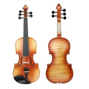 阿斯顿别墅高档AV-95 5弦小提琴云杉木身乌木配件4/4实木老虎条纹高级小提琴