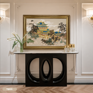 Peinture murale HALO Vietnam en feuille d'or, Art de luxe en feuille d'or, Paysage palacieux, Décoration suspendue pour la maison, l'hôtel, le bureau, OEM ODM, Acier inoxydable - Product Image 4
