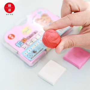 Gomma professionale disegno arte impastata schizzi Non tossico Eco Friendly polvere riutilizzabile in gomma 6-colore RONGYI in plastica - Product Image 4