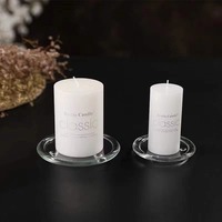 Support de bougie mural en verre transparent en forme de diamant, fait main, personnalisé, pour activités religieuses de Noël, prix d'usine