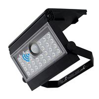 Lampe solaire extérieure à LED étanche IP65 avec applique murale ABS à 28 LED et capteur de mouvement PIR pour le jardin
