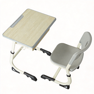 Muebles Metálicos Modernos para Preescolar, Juego de Mesa y Sillas para Niños con Cajón para Juguetes y Gancho para Libros, Diseño Antiaplastamiento, Uso Escolar, OEM - Product Image 5