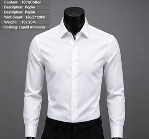 Tela Popular de Algodón Teñido en Pieza, Popelina de Lujo 120/2'S, para Camisas Clásicas de Hombre, Mujer y Niño, con Acabado <span class=keywords><strong>LA</strong></span> - Product Image 5