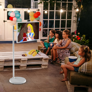 ELC SW3295T 32 Inch LED White <b>Portable</b> Android 12 RK3588 Incell Touch Screen Android <b>TV</b> With Stand Battery 32inches Incell Touch - Product Image 5