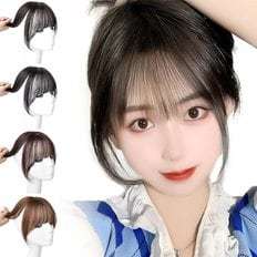 JUJUGO-Postiche pelucheuse en cheveux Remy, blanc naturel, frange et baltsumo avec fourrure pointue, cheveux humains de haute qualité - Product Image 1