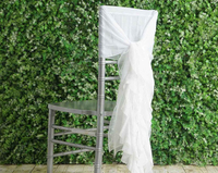 Cagoules à volants en saule bouclé rose blush Ceintures de chaise Chiavari pour chaise de mariage
