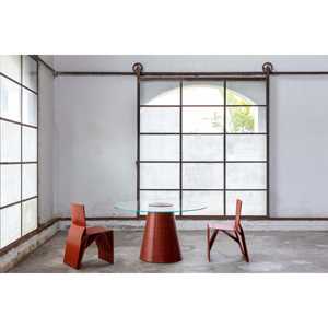 Made In Italy Mesa de comedor impresa-Erice PLA & Glass Juice Orange Mesa de comedor Artículos hechos a mano - Product Image 4