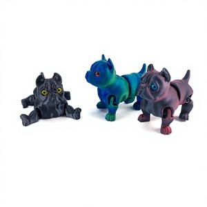 Jouet modèle de chien Pitbull imprimé en 3D, figurines d'animaux, ornements en plastique, artisanat animalier, jouets pour enfants, cadeau pour enfants, jouet fantaisie - Product Image 1