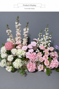Arreglos Florales Artificiales en Tonos Rosados para Decoración de Pasillos de <span class=keywords><strong>Boda</strong></span>, Incluyendo Guirnaldas de Orquídeas Dendrobium, Decoraciones Florales Artificiales para Ceremonias - Product Image 6