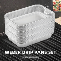 Bacs à graisse pour Weber, plateaux en aluminium jetables pour grilles Weber, doublures de remplacement universelles pour la série Weber