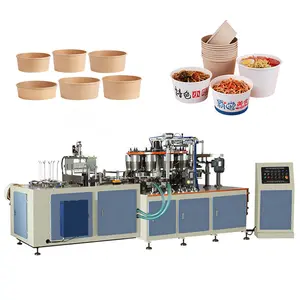 Industrial kraft paper salad bowl making machine automatic machine to make disposable paper cup