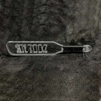 Paddle de fessée en acrylique transparent personnalisé, coupe inversée, n'importe quel mot, fouet d'esclave, jouet sexuel, dispositif de retenue, BDSM