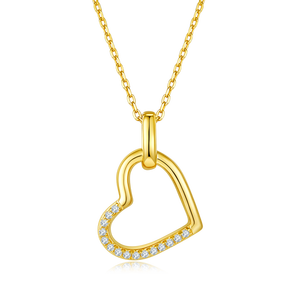 Xuanxin Pendentif en forme de coeur S925 Argent Moissanite Diamant D Grade 0.1CT - Product Image 3