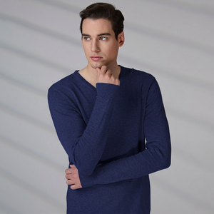 Pull en coton à col en V pour homme, tricoté, durable, respirant, confortable pour l'automne, anti-plis, anti-rétrécissement - Product Image 2