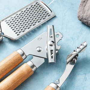 Ensemble d'ustensiles de cuisine : batteur, éplucheur, couteau à pizza et à fromage, manche en bois, acier inoxydable, non électrique, petit ustensile de cuisine CT03 W - Product Image 4