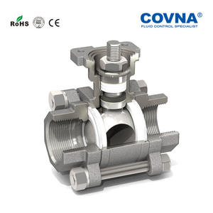 Válvula de Bola Eléctrica de Tres Piezas de Acero Inoxidable 304 COVNA, Válvula de Regulación/Conmutación de Alta Temperatura para Agua y Gas OEM - Product Image 1