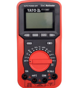 YATO YT-73087 มัลติมิเตอร์แบบดิจิตอล 5-in-1 แบบออโตเรนจ์ วัดแรงดัน/กระแสไฟฟ้า ความต้านทาน - Product Image 6