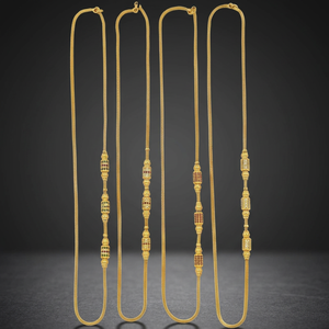 Colliers chaîne Mopu en or micronisé 14K 18K 24K en gros, chaînes en laiton, bijoux en pierres CZ plaqués or 24K, colliers chaînes tendance. - Product Image 4