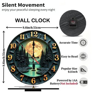 Horloge murale en bois 25x25cm avec une <span class=keywords><strong>phrase</strong></span> amusante ou à double sens pour une cuisine - Product Image 3
