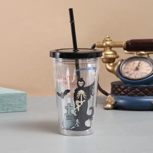 Termo de vacío de doble pared para Halloween, taza de café de viaje con aislamiento, 16 oz, vaso de calabaza fantasma con tapa - Product Image 4