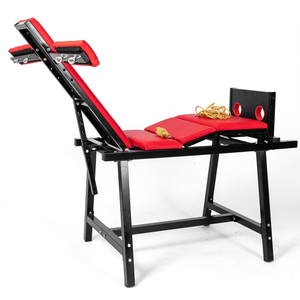 Chaise de bondage BANSEY avec supports en bois, lit de contention inclinable, Fesselstuhl, Chaise de bondage en acier au carbone, Love chair - Product Image 3