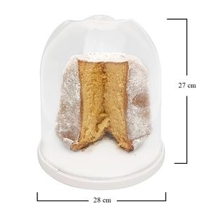 Contenitore per Panettone con Coperchio Trasparente a Campana, Diametro Interno 25 Cm, per Conservazione del Pane - Product Image 2