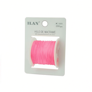 Filo per macramè Ilan 1 mm 20 m rosa per la creazione di gioielli e artigianato - Product Image 2