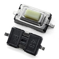 Interruptor táctil SMD blanco de 2 pines, 6x3x2.5mm, microinterruptor de botón pulsador para llave de coche, piezas de reparación de circuitos PCB para llaves de automóvil