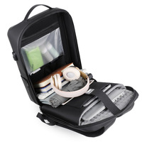 Sac à dos de voyage professionnel rigide en ABS avec serrure TSA, extensible, chargement USB, étanche, pour ordinateur portable - Vente en gros usine