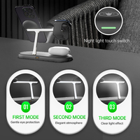 Station de charge magnétique rapide sans fil 15W de qualité supérieure en alliage de zinc Anfuyou pour smartphone, montre, écouteurs et lampe.