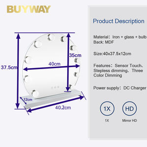 Manufacturer Espejo White Best Lighted 10 Dimmable Led Bulbs Cosmetic Led Makeup <strong>Light</strong> <strong>up</strong> Vanity <strong>Mirror</strong> With <strong>Lights</strong> - Product Image 5