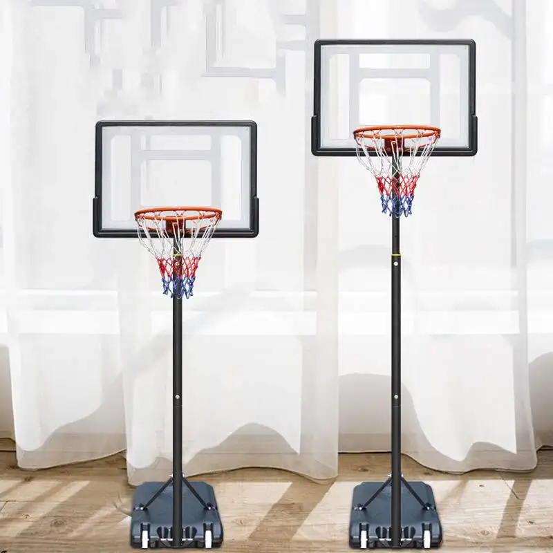 Sistem basket Hoop Mini dengan tongkat tinggi yang dapat disesuaikan