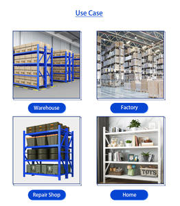 Estante de servicio mediano de hierro protegido contra la corrosión Estantes de metal de garaje ligeros de largo alcance para unidades de estantería de palés de almacenamiento Servicio mediano - Product Image 4