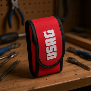 Pochette à outils Usag rouge avec bordure noire, taille compacte pour le rangement des outils - Product Image 3