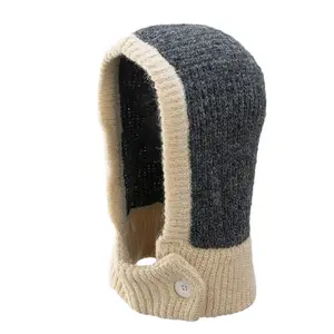 Новое поступление, Модный пуловер с капюшоном, шарф и шапка, вязание, защита от ветра и холода, Балаклава, пуловер и шарф