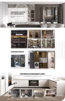 Meubles de cuisine designs modernes prêts à assembler Armoires de cuisine maison avec îlot
