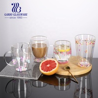 Verre à boire en verre borosilicate à double paroi, design animaux (chat), divers types, tasse à café, tasse à eau, tasse à thé, vente en gros d'usine