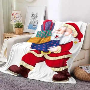 ผ้าห่มโยนผ้าสักหลาดสำหรับเทศกาลคริสต์มาส,ผ้าห่มสำหรับวางทีวีโซฟาเนื้อนุ่มมากอบอุ่นสบาย