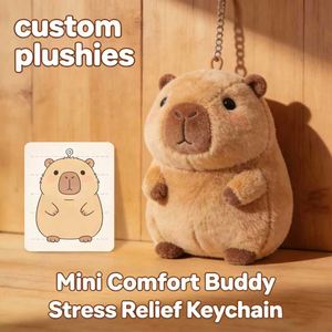 Adorable Llavero de Peluche de Capibara, Diseño de Alta Reducción, Tela Suave Ecológica, Pedidos al por Mayor para Venta Minorista y Pequeños Regalos - Product Image 2