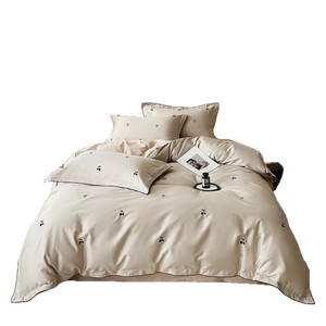 1688 100% Cotton Embroidery Four-Piece <b>Bedding</b> <b>Set</b> Soft Skin-Friendly Breathable For All Seasons - Product Image 5