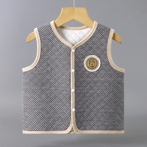 KAIXINTIANGUO Gilet sans manches pour bébés garçons et filles, <span class=keywords><strong>manteau</strong></span> d'extérieur pour tout-petits, veste matelassée en coton pour nourrissons - Product Image 3